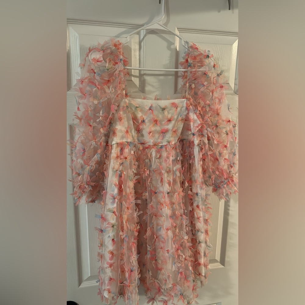 Boutique puff sleeve mini dress